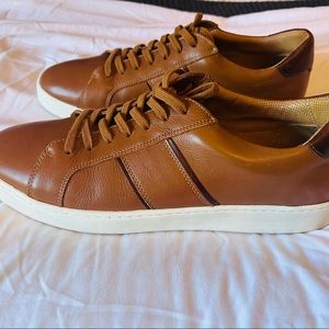 Mens Flag Ltd Cognac Leather Sneaker. Size 12M.